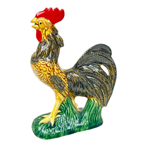 Vintage Ries Japan Hand Painted Ceramic Rooster Figurine