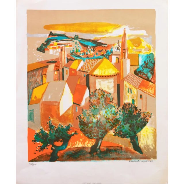 Signed lower right, 'Georges Lambert' (French, 1919-1998), inscribed, lower center, 'Village du Var' and, lower left, with...