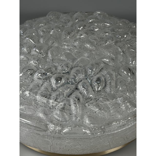 Space Age Ceiling Lamp in Ice Glass from Doria Leuchten, Germany, 1970s For Sale - Image 14 of 18