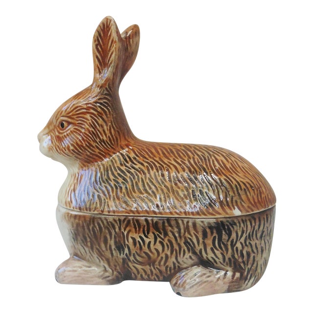 Majolica Rabbit Tureen Chairish