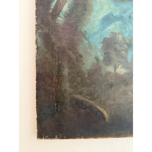 Early 20th Century Antique French Landscape Painting Signed For Sale - Image 5 of 11