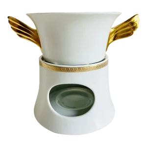 Rosenthal Versace Medallion Meandre d'Or Winged Bowl and Warmer Set