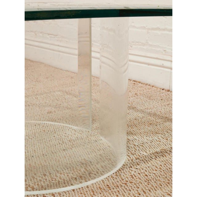 Mid 20th Century Lucite Table Open Circle Base For Sale - Image 4 of 11