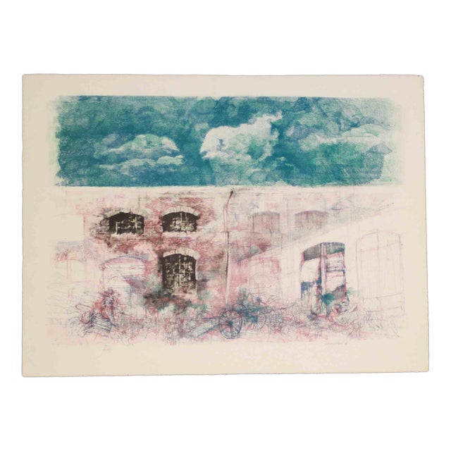 Renzo Vespignani, Untitled, Lithograph, 1990 For Sale