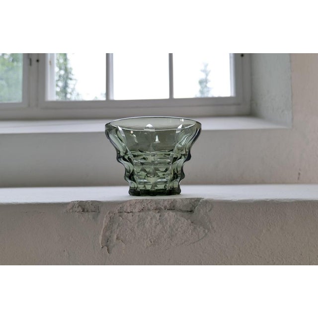 Glass Art Deco Glass Bowl, 1930s For Sale - Image 7 of 10