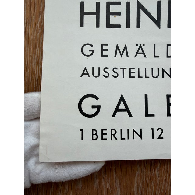 Heinrich Richter (1920–2007), Pärchen, Galerie Nierendorf Berlin, 1974, Vintage Exhibition Poster, Printed in Germany For Sale - Image 6 of 10