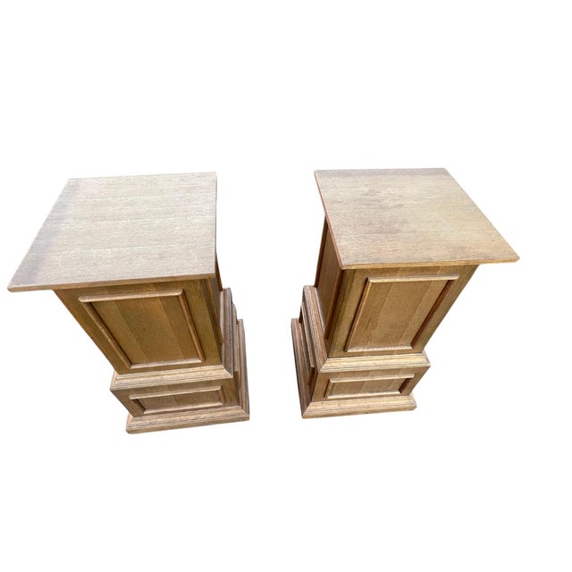 Wood Pair Pillars Pedestals Restoration Hardware For Sale - Image 7 of 18