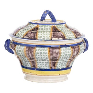 19th Century Earthenware Tureen For Sale