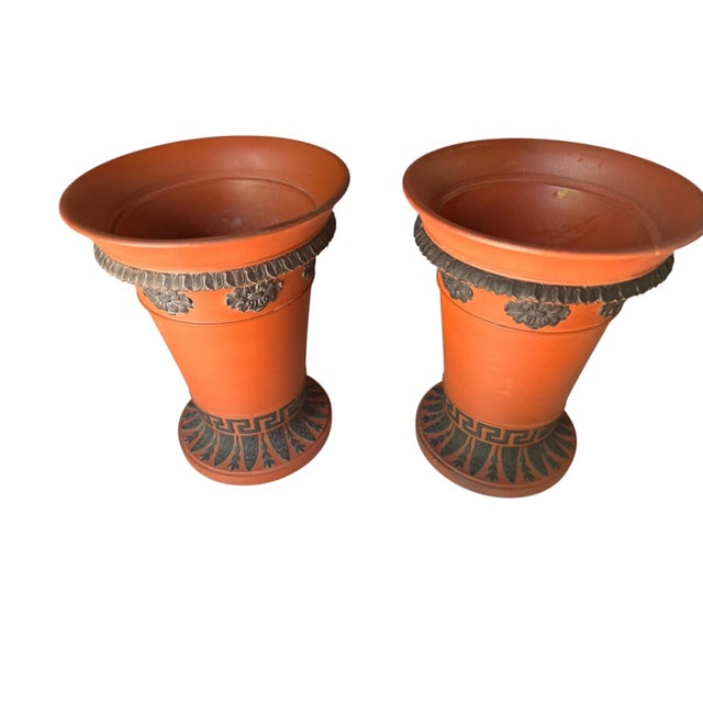 Pair of Early 19th Century Wedgwood Rosso Antico Jardinieres. A fine pair of early 19th-century Wedgwood Rosso Antico...