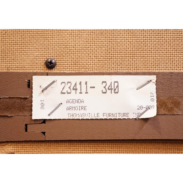 Thomasville Furniture Agenda Collection Solid Walnut MCM Mid Century Modern 40" Armoire 23411-340 For Sale - Image 14 of 14