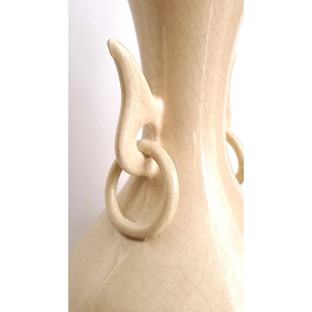 1960s Light Pink Fleshtone Chinese Porcelain Table Lamp Restored For Sale In Miami - Image 6 of 11