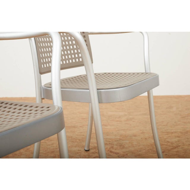 Light Yellow Silver Chair with Frame in Matte Aluminum by Vico Magistretti for De Padova, 1989 For Sale - Image 8 of 13