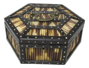 Anglo Indian Hexagonal Quill Box