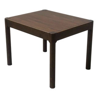 Vintage Square Side Table in Oak, 1970s For Sale