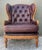 Vintage Tufted Leather Wingback Chair For Sale - Image 9 of 12