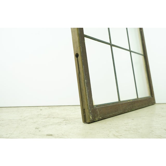 Reclaimed Clear Six Pane Leaded Glass Window | Chairish