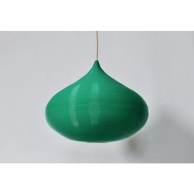 Mid-Century Modern Glowtex John & Sylvia Reid Rotaflex Style Green "Onion" Pendant, 1950s For Sale - Image 3 of 13
