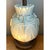 Vintage Glazed Ceramic Table Lamp With Wood Base For Sale - Image 10 of 12