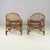 1960s Set of Mid-Century Modern Italian Armchairs in Curved Rattan, 1960s For Sale - Image 5 of 18