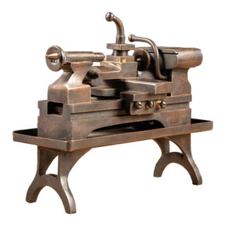 Antique Bronze Model Lathe For Sale