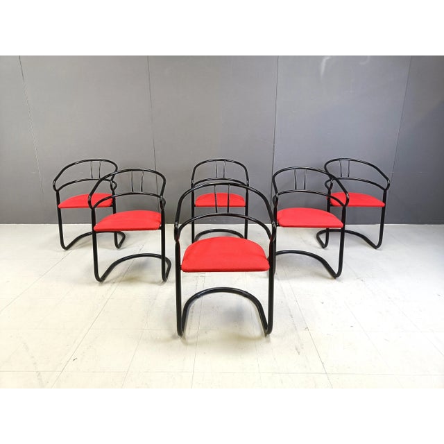 1980s Postmodern Dining Chairs, 1980s, Set of 6 For Sale - Image 5 of 9