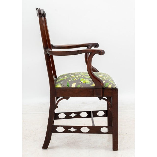 Wood George III Mahogany Open Armchair For Sale - Image 7 of 8