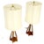 Mid-Century Modern Oiled Walnut Mid-Century Modern Carved Sculptured Table Lamps Pearsal - A Pair For Sale - Image 3 of 12