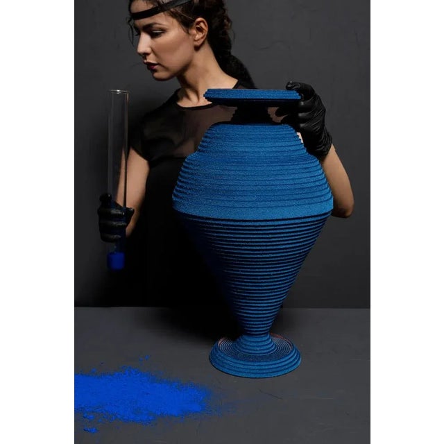 Blue Alchemy Vase by Siba Sahabi For Sale - Image 6 of 7