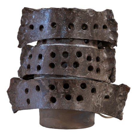 Brutalist Ceramic Lamp, 1970s For Sale