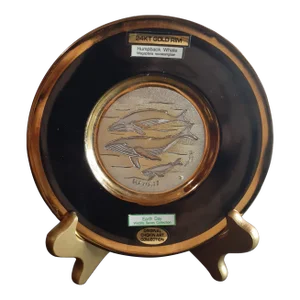 Stunning Original Chokin Art Earth Day Commemorative Hawaii Plate.