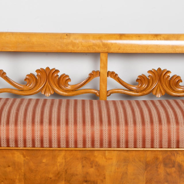 19th Century Swedish Karl Johan Birch Bench For Sale - Image 11 of 18
