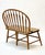 Farmhouse Mid Century Solid Oak Bowback Windsor Armless Bench Settee For Sale - Image 3 of 10