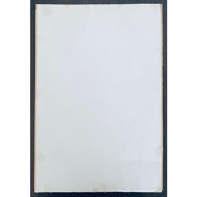 Moses Bagel Bahelfer, Polish French Judaica Watercolor Gouache Painting Original Bauhaus Yiddish Art For Sale In Miami - Image 6 of 7