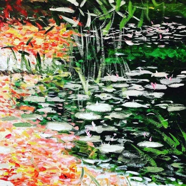 Artwork details: This listing is for a 40 x 40 inch acrylic on canvas painting, with a certificate of authentication. The...