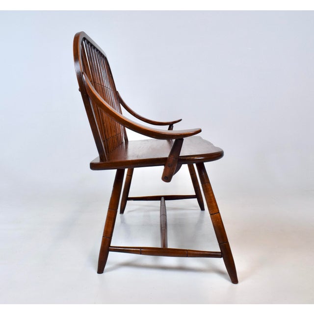 Vintage Hale of Vermont Windsor Spindle Back Prosper's Bench or Settee For Sale - Image 10 of 13
