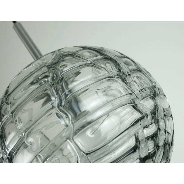 Mid-Century Pendant Lamp in Clear and Smoke Grey Glass and Metal from Doria-Leuchten, 1960s-1970s For Sale - Image 9 of 11
