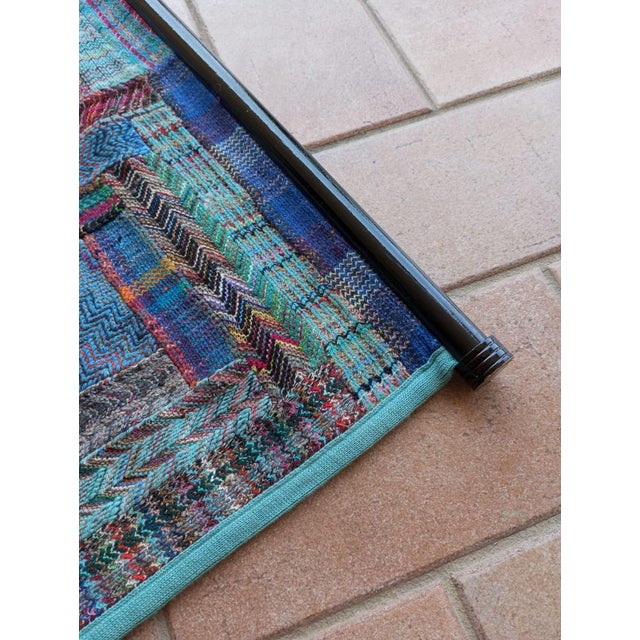 Blue Blue Hanging Tapestry from Missoni, Italy, 1980s For Sale - Image 8 of 11
