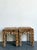 Vintage Leopard Velvet Upholstered Stools - Set of 2 For Sale - Image 9 of 17