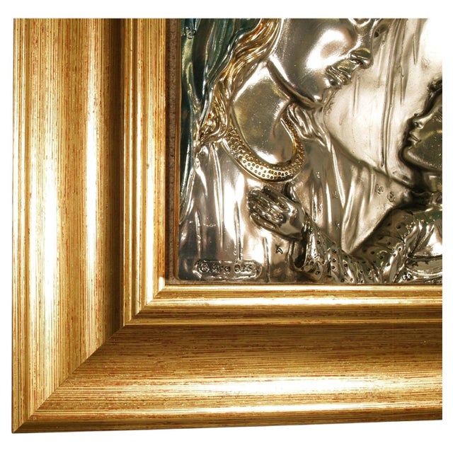1970s Florentine Artist, Mother and Child, 1970s, Silver Plating For Sale - Image 5 of 10