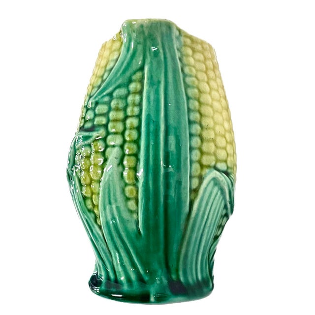 Vintage Majolica Corn Creamer For Sale - Image 4 of 5