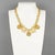 Contemporary Louis Feraud Paris Gilt Metal Choker Necklace with Brand Logo Charms For Sale - Image 3 of 9