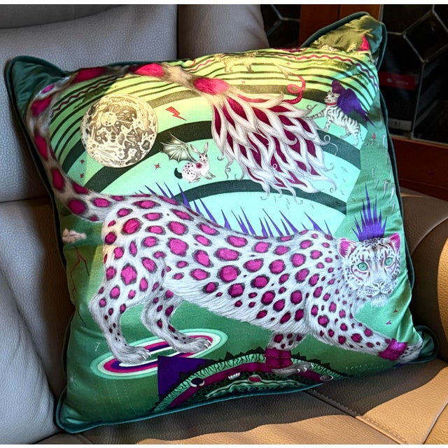 Textile Emma Shipley Snow Leopard Velvet Decorative Pillow For Sale - Image 7 of 7
