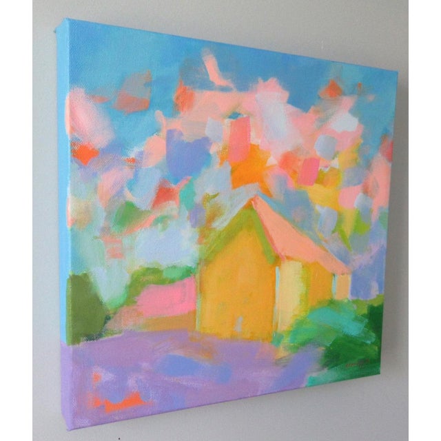 Abstract Yellow House by Anne Carrozza Remick For Sale - Image 3 of 7