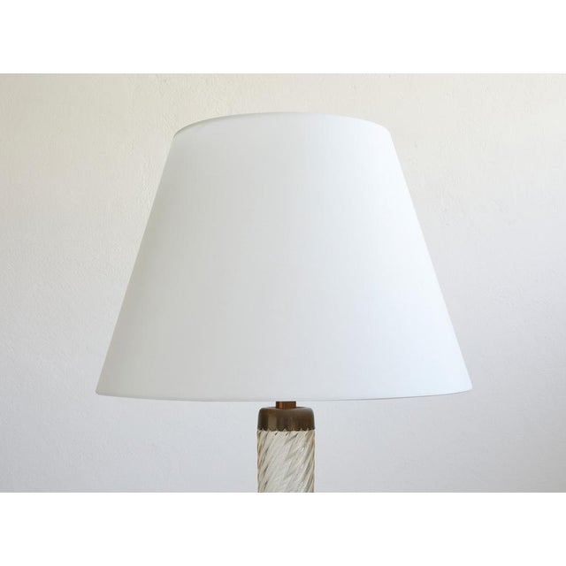 Venini Model N ° 529 Blown Glass Floor Lamp attributed to Carlo Scarpa for Venini, 1942 For Sale - Image 4 of 12