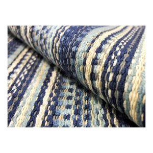 Thibaut Crypton Kachina Blue Beige Stripe Upholstery Drapery Fabric Whs1049