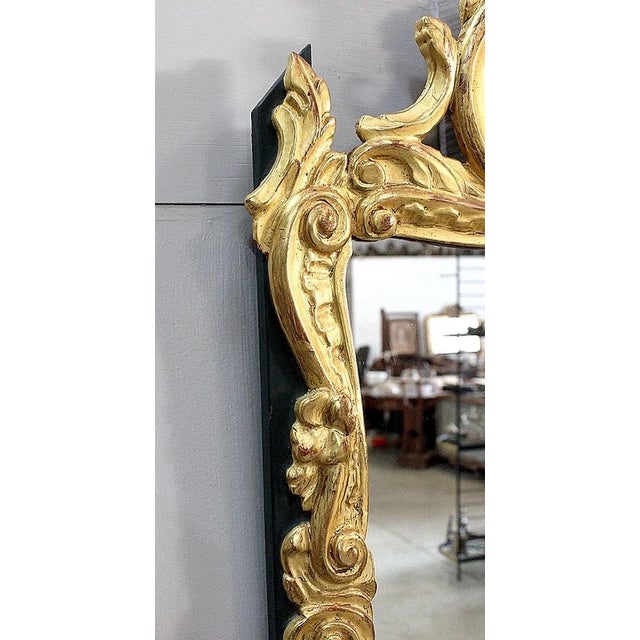 Small Antique Louis XVI Style Gilded Wood Mirror For Sale - Image 10 of 18