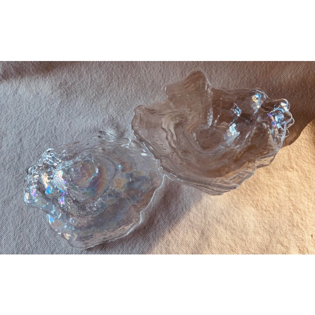 Set of Four French Iridescent Crystal Organic-Form Plates, Circa 1960s For Sale - Image 13 of 18