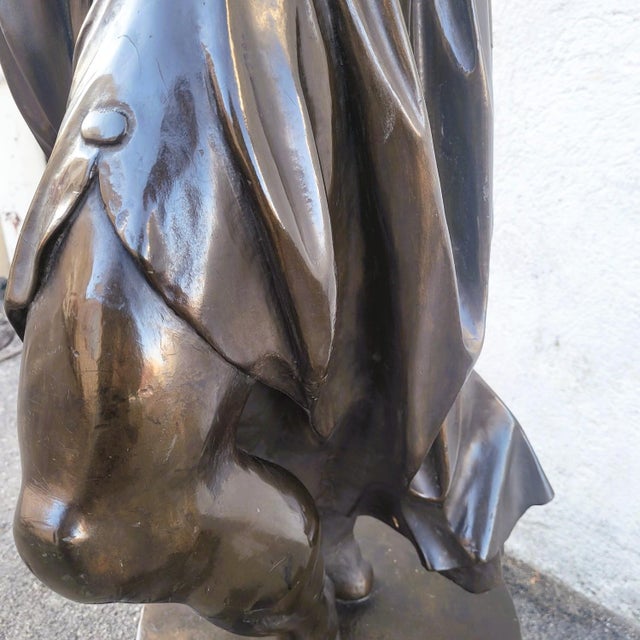 Large Sculpture of Woman, 1800s, Wood For Sale - Image 14 of 18