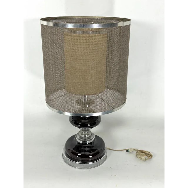 Space Age Table Lamp in Chrome and Lacquer, Italy, 1970s For Sale - Image 9 of 11