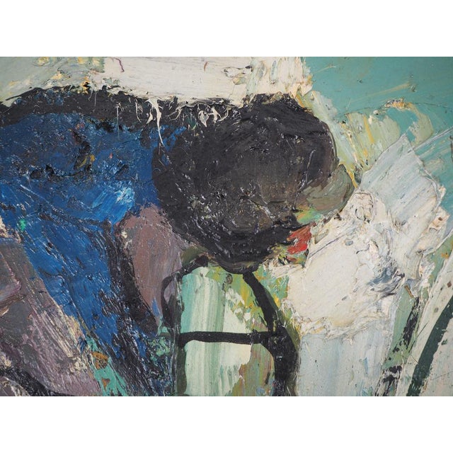 Pierre Ambrogiani, The Arrival of the Bull, Signed Oil on Canvas For Sale - Image 15 of 18